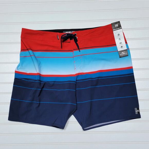 NWT O'Neill Hyperfreak Heat Stripe Boardshorts - Picture 1 of 7